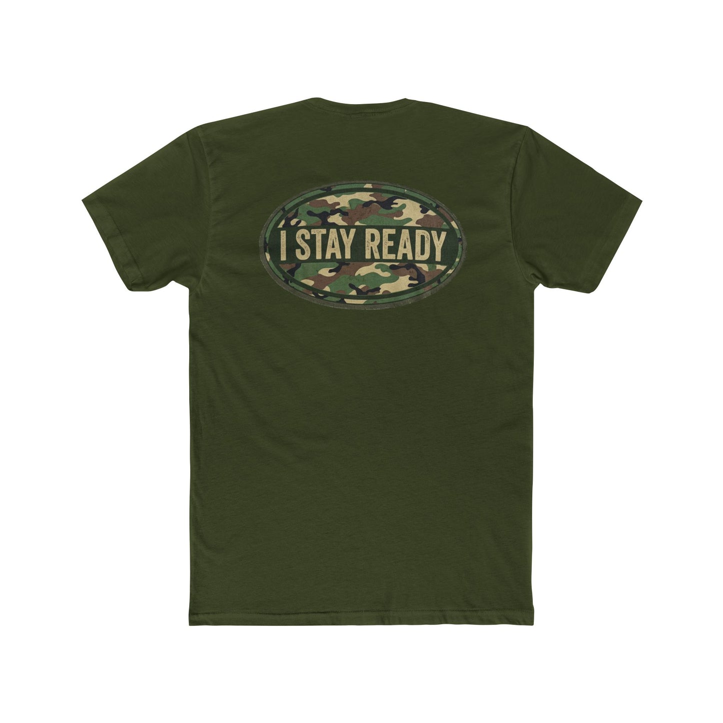 I Stay Ready Camo T-Shirt — Military-Inspired 'I Stay Ready' Graphic Tee