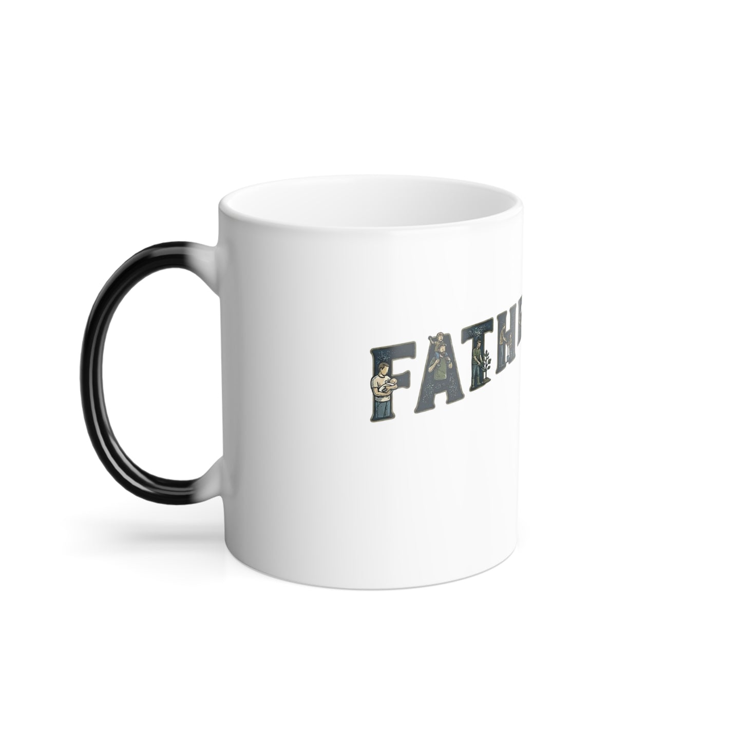 Fatherhood Color Morphing Mug — 11oz Thermal Reveal Gift for Dads