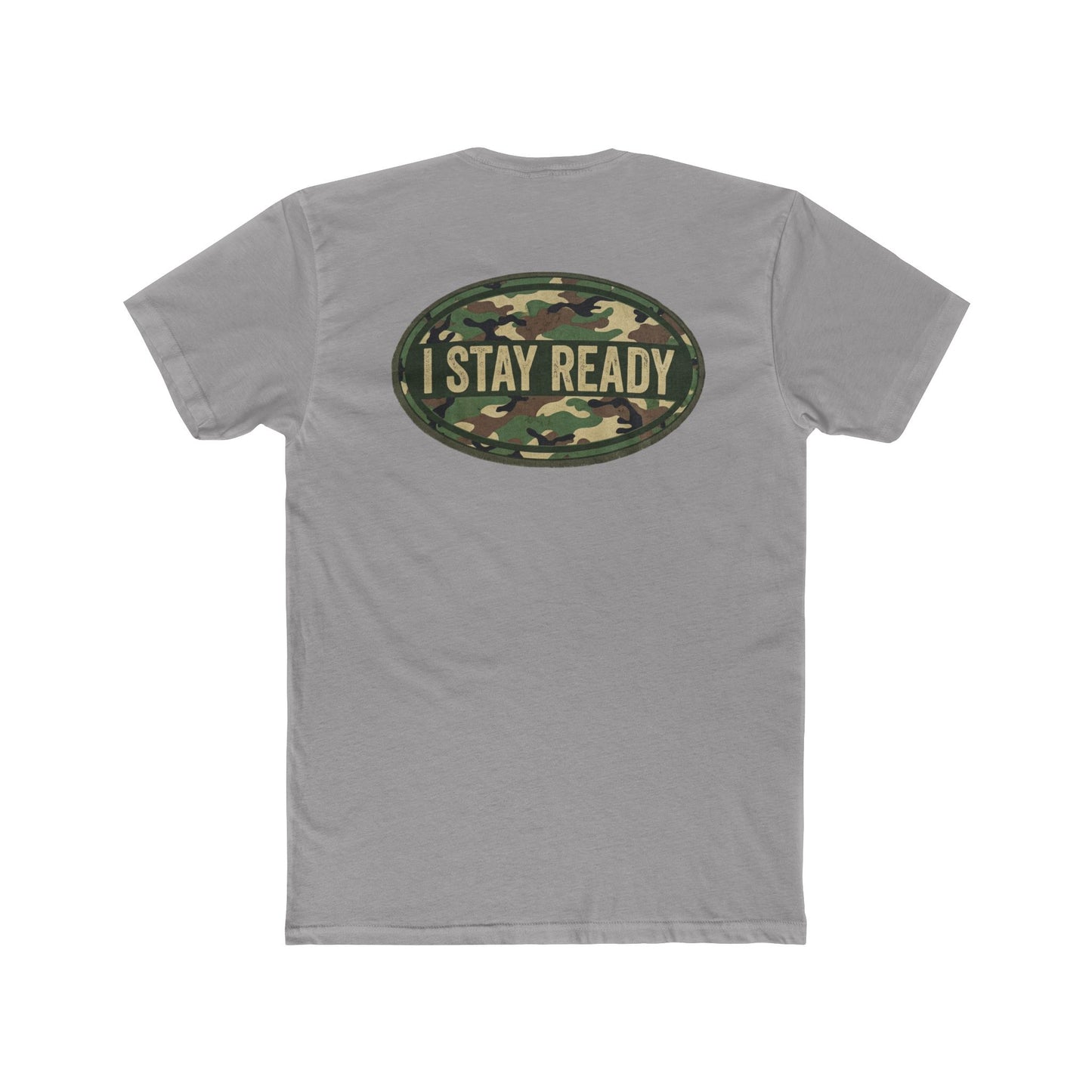 I Stay Ready Camo T-Shirt — Military-Inspired 'I Stay Ready' Graphic Tee