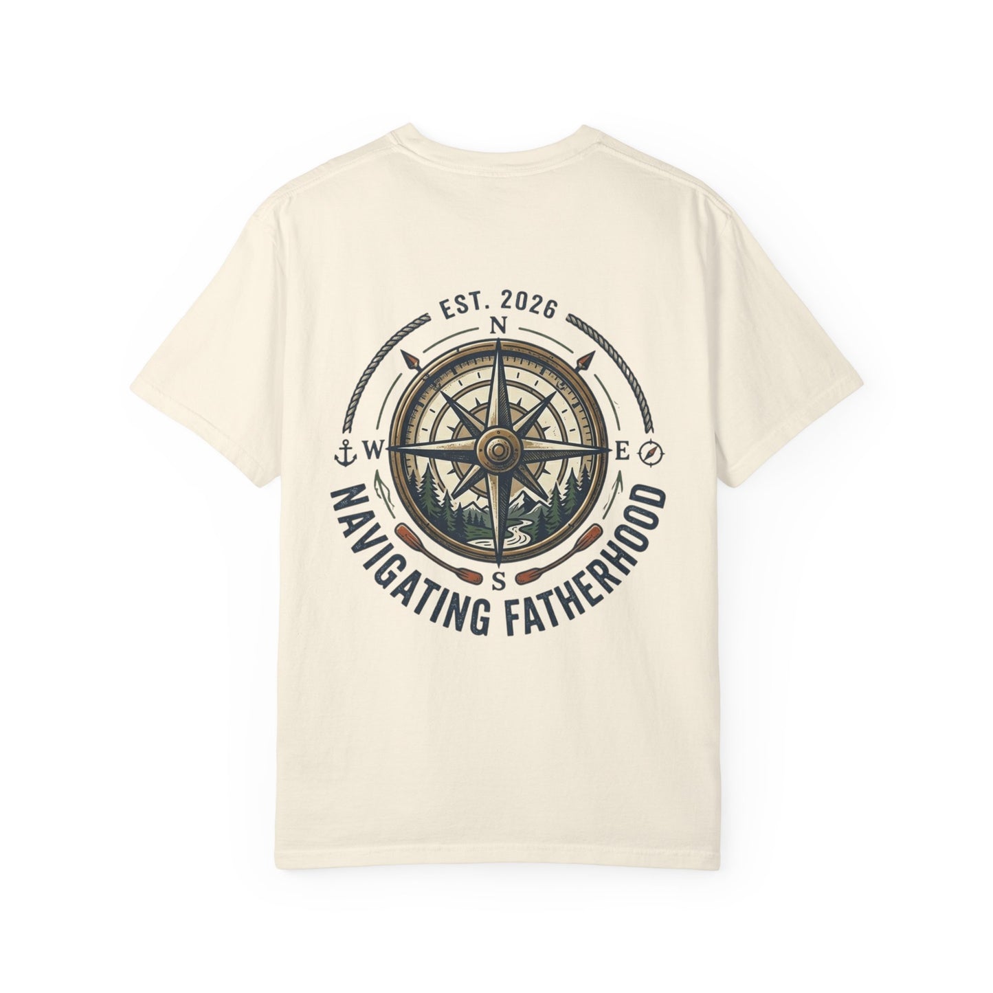 Navigating Fatherhood T-Shirt — Compass “Fatherhood” Graphic Tee