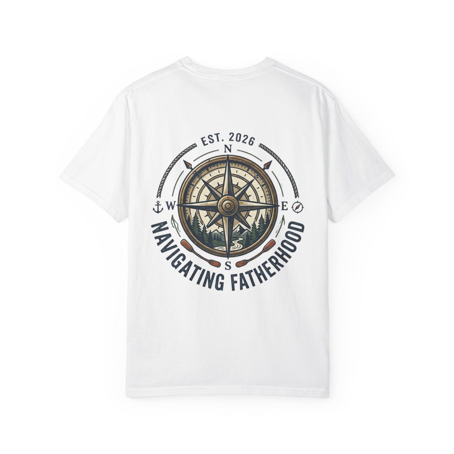 Navigating Fatherhood T-Shirt — Compass “Fatherhood” Graphic Tee