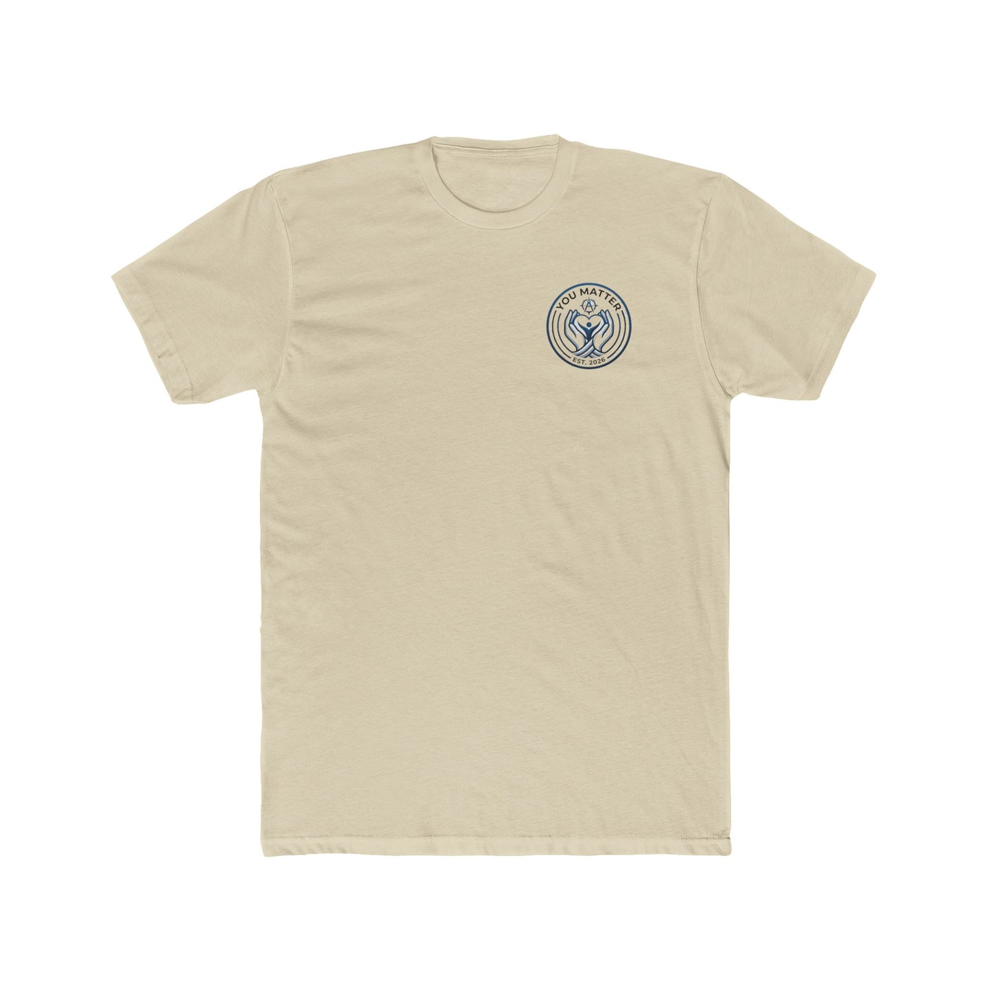 Crew Tee – "Don’t Judge, Everyone Needs Saving" Rescue Hands Graphic