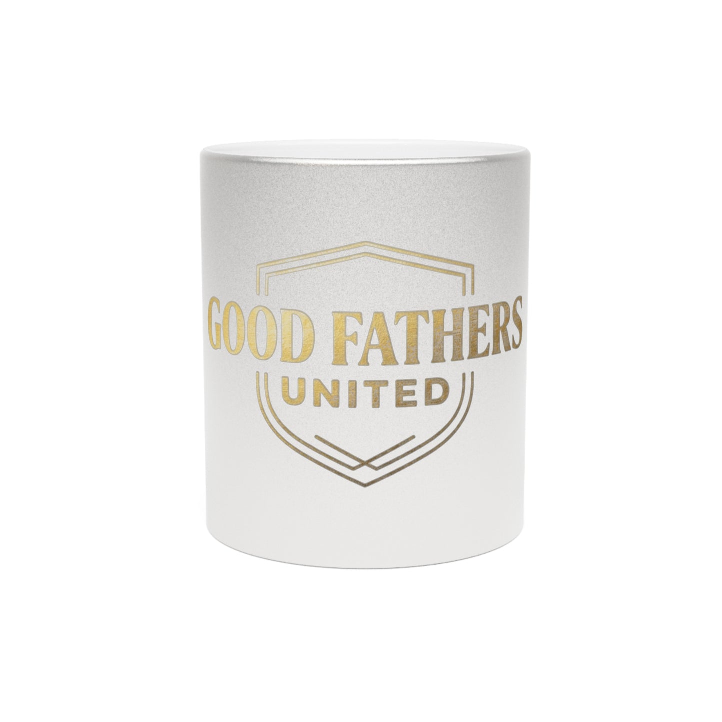 Good Fathers United Metallic Mug — Silver/Gold Gift for Dads