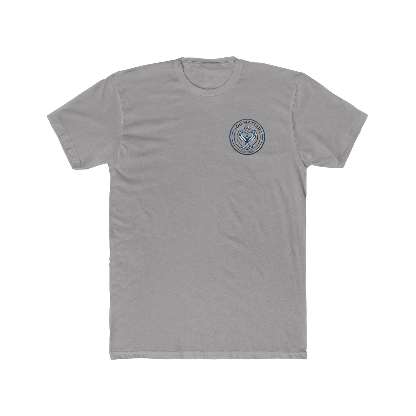 Crew Tee – "Don’t Judge, Everyone Needs Saving" Rescue Hands Graphic