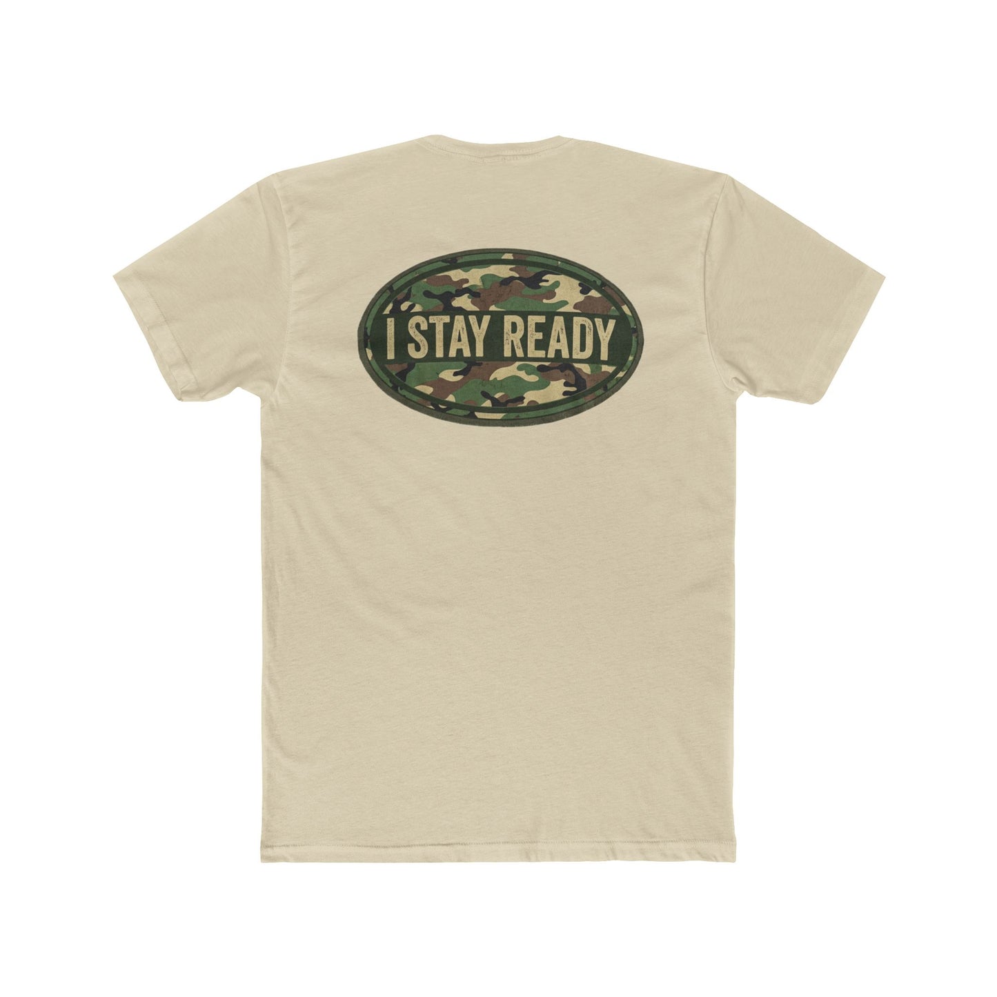 I Stay Ready Camo T-Shirt — Military-Inspired 'I Stay Ready' Graphic Tee