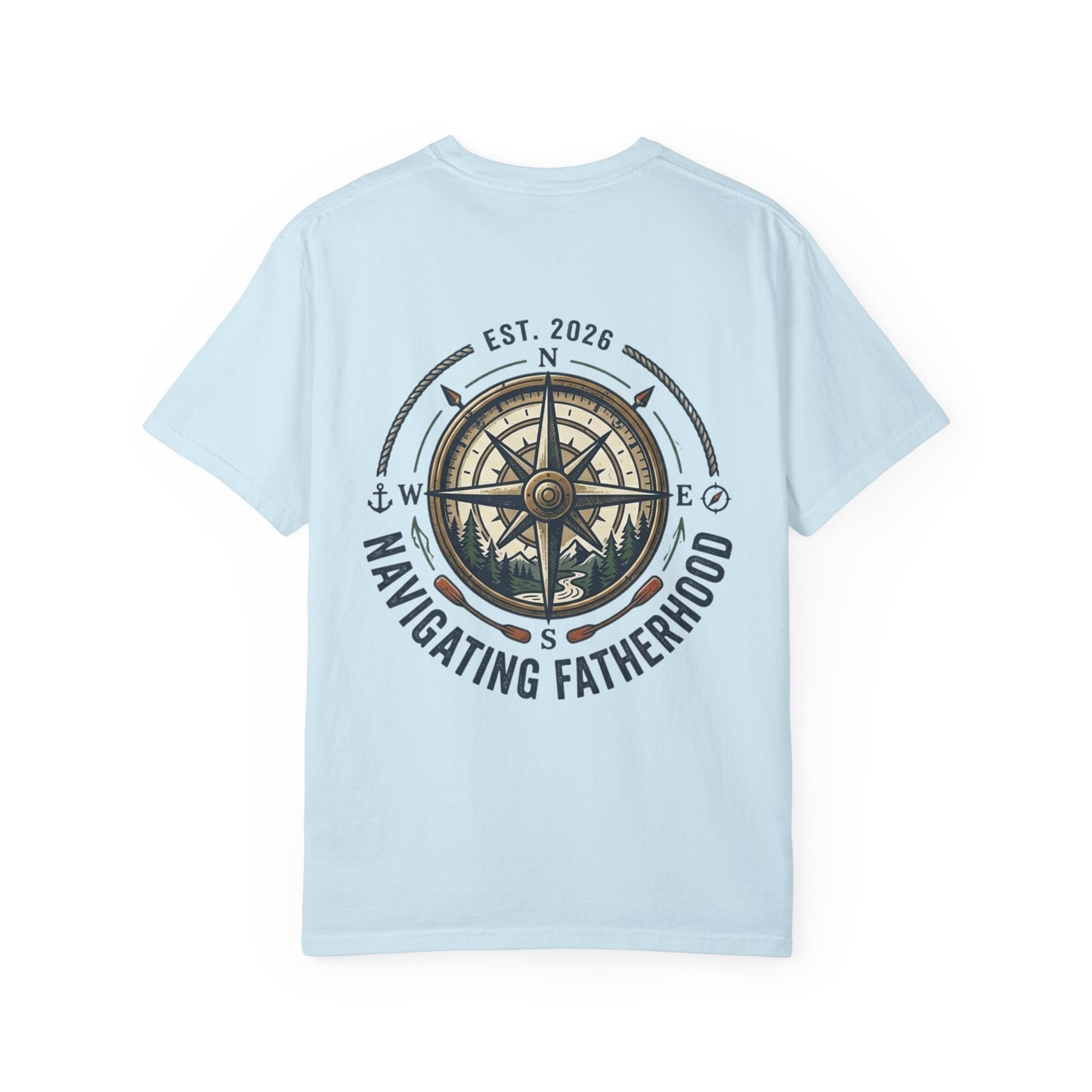 Navigating Fatherhood T-Shirt — Compass “Fatherhood” Graphic Tee