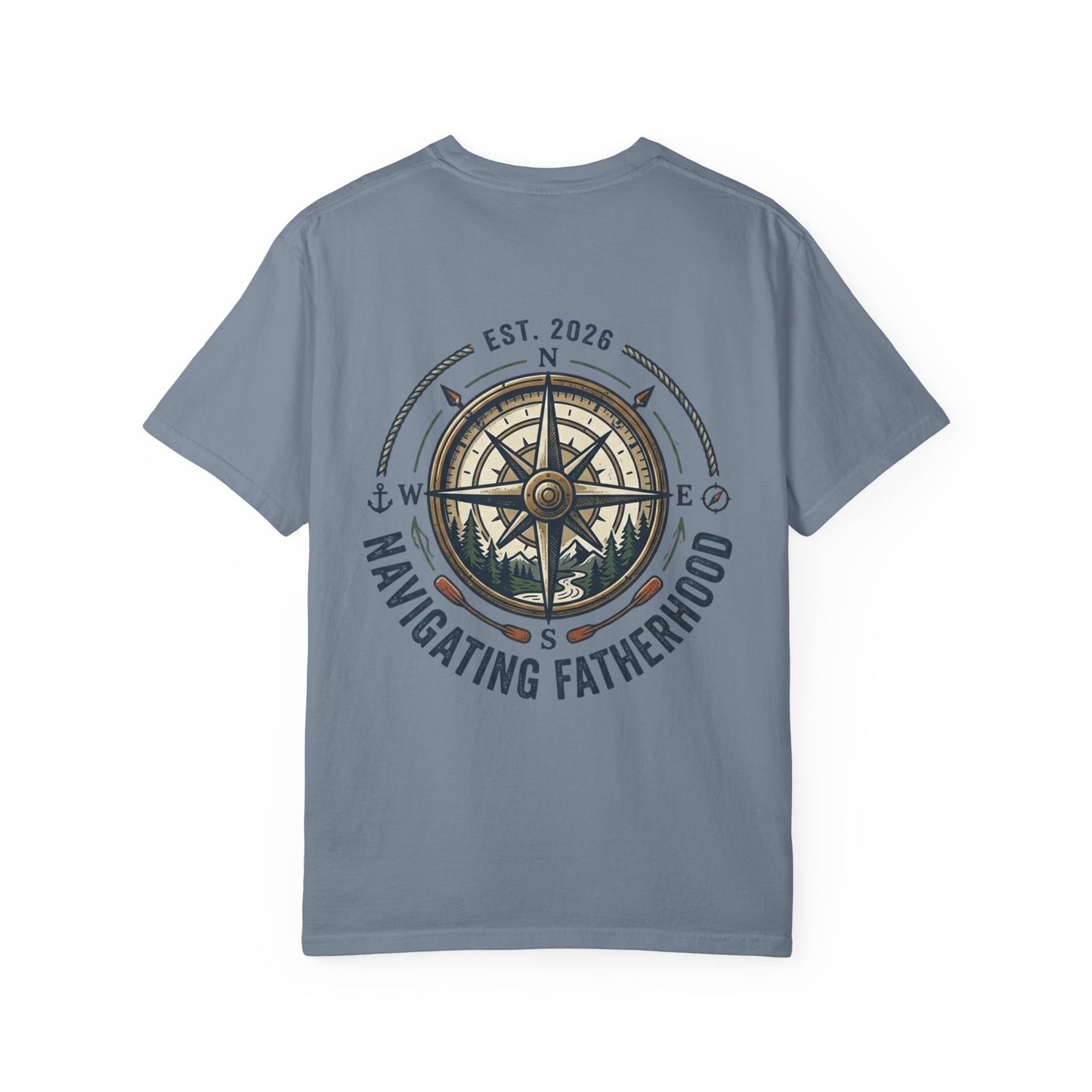 Navigating Fatherhood T-Shirt — Compass “Fatherhood” Graphic Tee