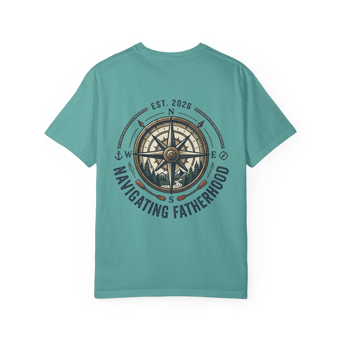 Navigating Fatherhood T-Shirt — Compass “Fatherhood” Graphic Tee