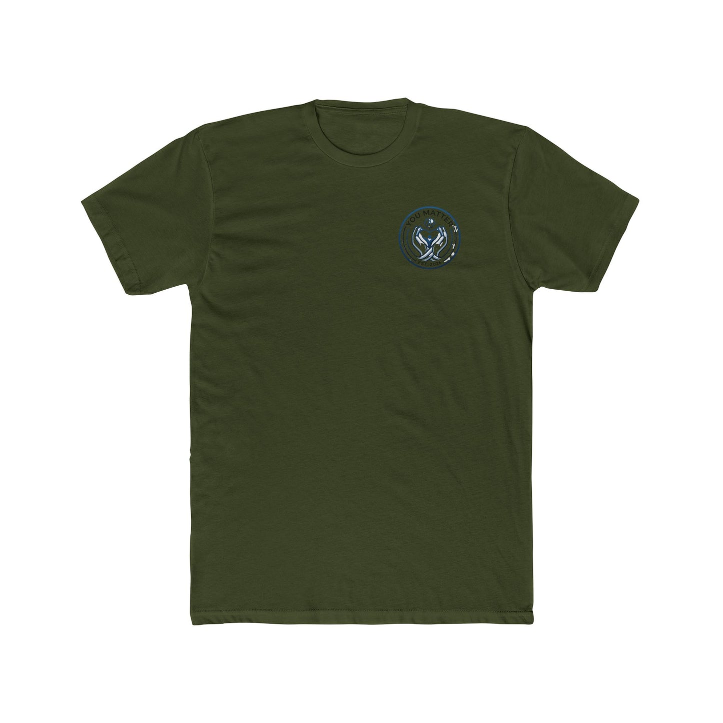 Crew Tee – "Don’t Judge, Everyone Needs Saving" Rescue Hands Graphic